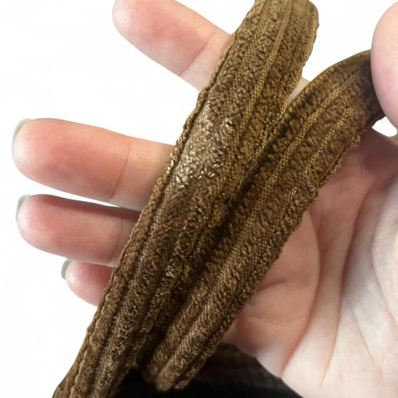 Capello Straworld Brown corduroy holiday Christmas tote bag - Picture 6 of 8